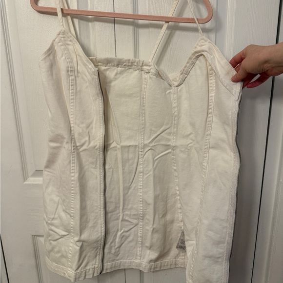 Topshop Ivory Zip-Front Dress 4 - Picture 3 of 11